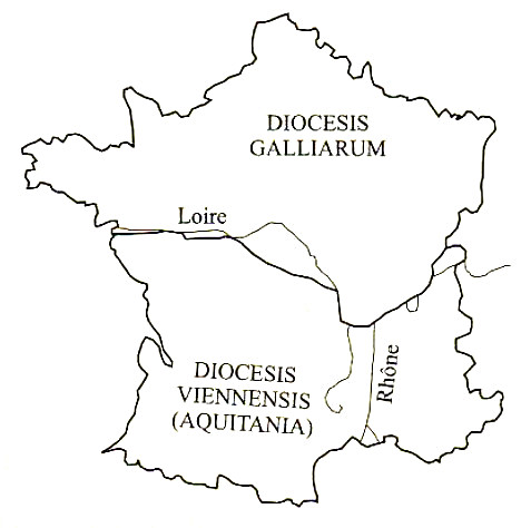 Diocèses de la Gaule au 4e siècle